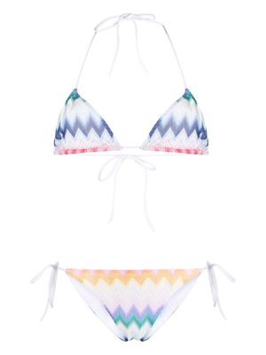 Missoni faded zigzag bikini - Blue