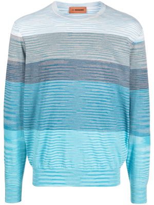 Missoni fine-knit striped jumper - Blue