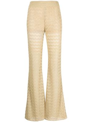 Missoni flared knitted trousers - Gold