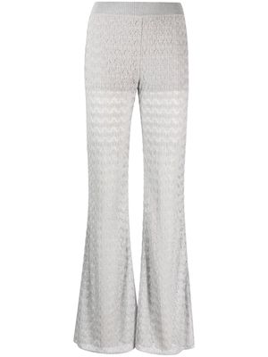 Missoni flared knitted trousers - Grey