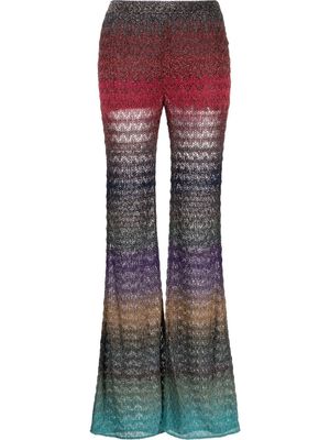 Missoni flared knitted trousers