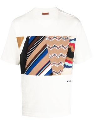 Missoni geometric-patch T-shirt - Neutrals
