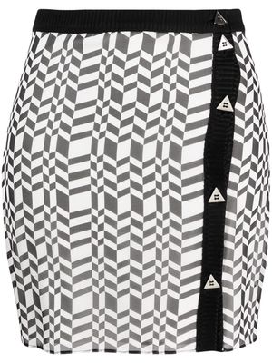 Missoni geometric-print silk miniskirt - Black