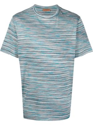 Missoni geometric-stripe short-sleeve T-shirt - Blue