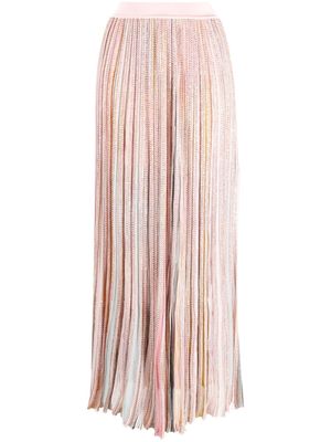Missoni glitter-detail pleated skirt - Pink