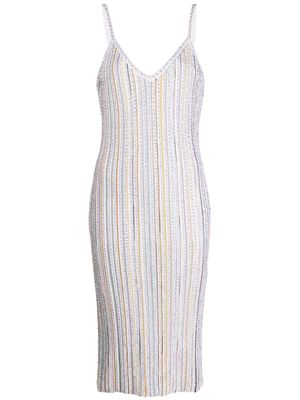 Missoni glitter-detailed knit dress - White