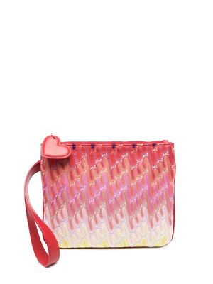 Missoni gradient knitted clutch bag - Pink
