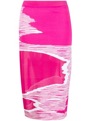 Missoni graphic-print midi skirt - Pink