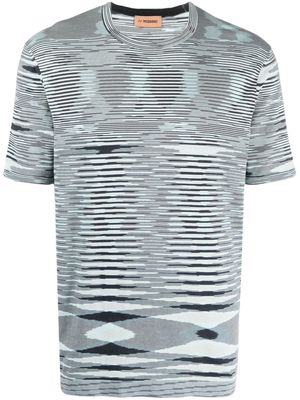 Missoni graphic-striped T-shirt - Blue