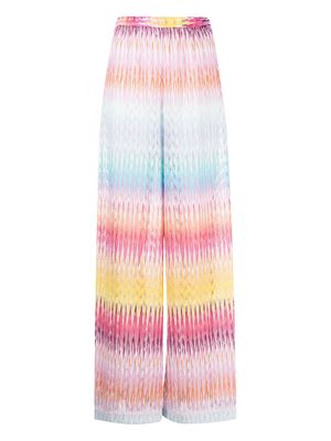 Missoni high-waisted wide-leg trousers - Blue