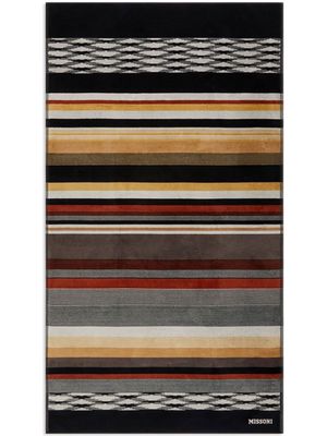 Missoni Home Baldo striped beach towel - Black