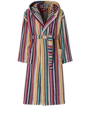 Missoni Home chevron cotton terry bathrobe - Red