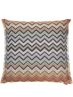 Missoni Home chevron-knit square cushion - Gold