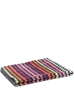 Missoni Home color-block zigzag bath towel - Black