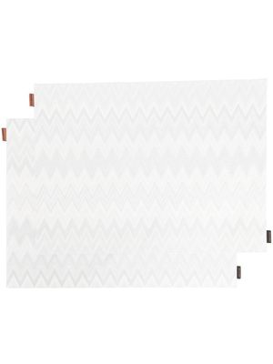 Missoni Home diagonal stripe-pattern tablecloth - White