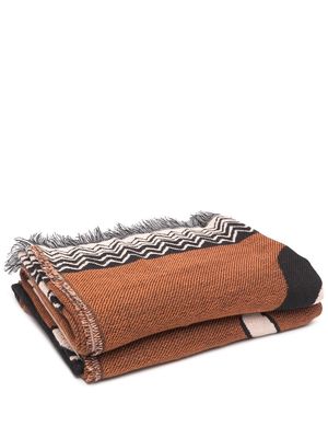 Missoni Home frayed edge blanket - Brown