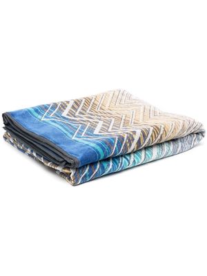 Missoni Home geometric-pattern bath towel - Blue