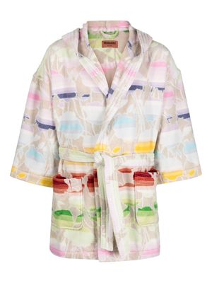 Missoni Home graphic-print bath robe - Neutrals