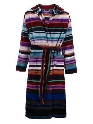 Missoni Home Jazz multi-way stripe-pattern bathrobe - Blue