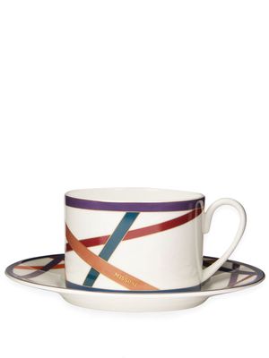 Missoni Home Nastri set-of-six teacups - White