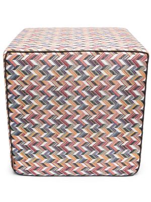 Missoni Home stripe-pattern foot stool - Neutrals