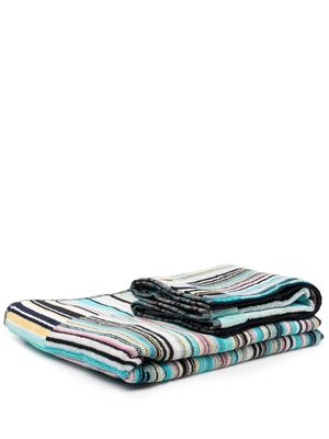Missoni Home stripe-print towel set - Blue
