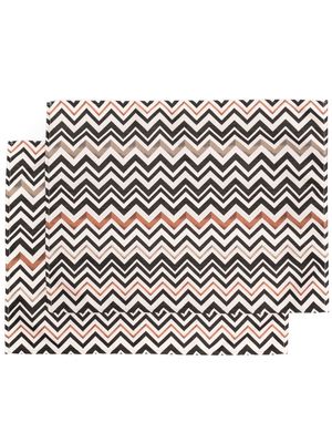 Missoni Home striped table cloth set of 2 - Black