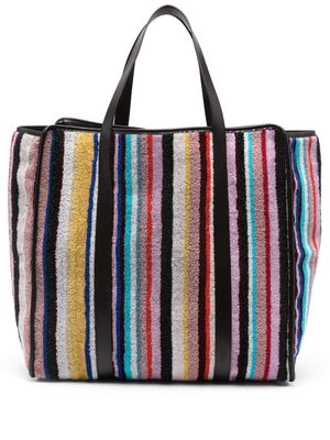 Missoni Home striped terry-cloth tote bag - Brown