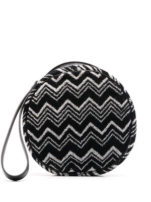 Missoni Home striped zip-up wash bag - Black