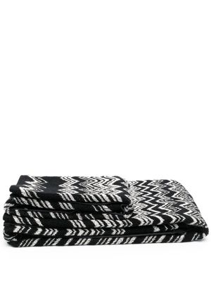 Missoni Home woven zigzag-print bath towel - Black