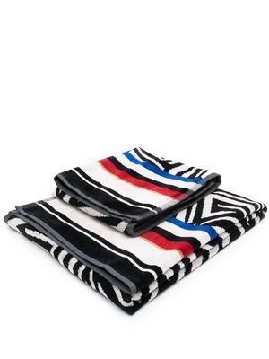 Missoni Home zig-zag cotton towel - Black