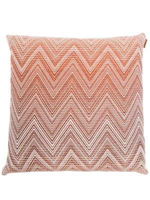Missoni Home zig-zag pattern print cushion - Brown