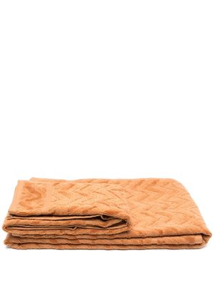 Missoni Home zig-zag-print cotton bath towel - Orange