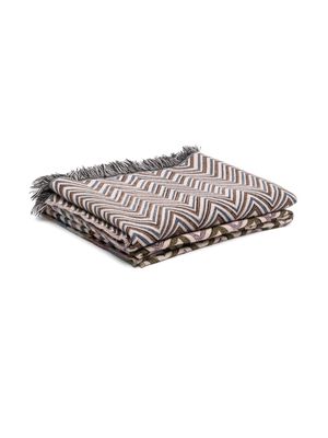 Missoni Home zig-zag-print soft blanket - Neutrals