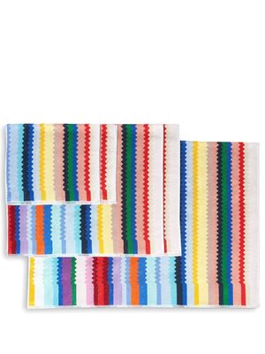 Missoni Home zigzag-detail set of towels - Blue