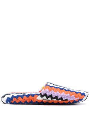 Missoni Home zigzag-motif slippers - Blue