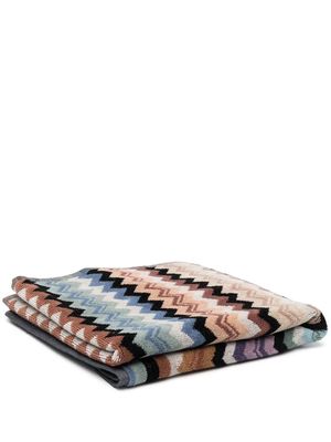 Missoni Home zigzag pattern bath towel - Brown