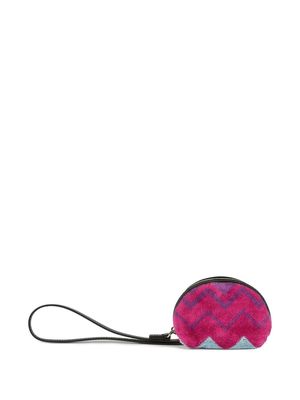 Missoni Home zigzag-pattern coin case - Pink