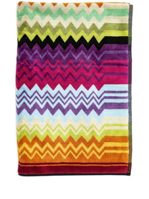 Missoni Home zigzag-pattern cotton bath mat - Multicolour