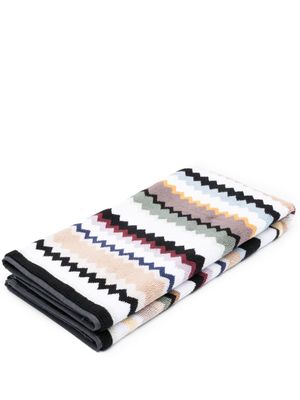 Missoni Home zigzag-pattern cotton bath mat - White