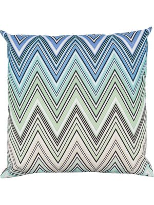 Missoni Home zigzag-print soft cushion - Green