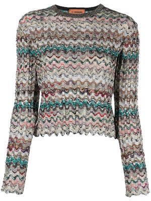 Missoni intarsia-knit jumper - Grey