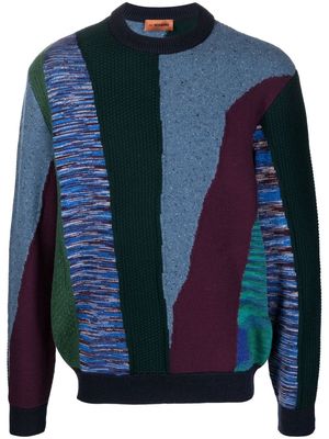Missoni intarsia-knit long-sleeved jumper - Blue
