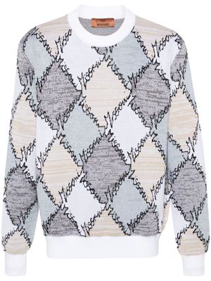 Missoni jacquard cotton jumper - White