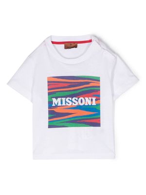 Missoni Kids abstract-print cotton T-shirt - White