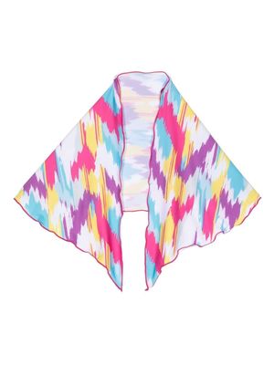 Missoni Kids abstract-print piped-trim scarf - Multicolour