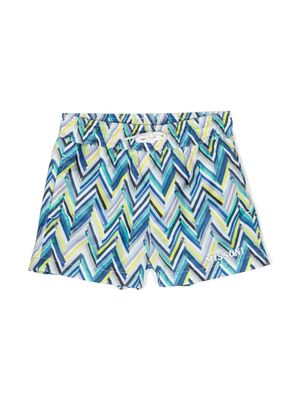 Missoni Kids Blue Chevron Swim Shorts