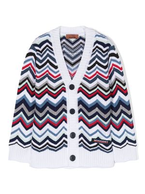 Missoni Kids Cardigan Con Motivo A Zigzag