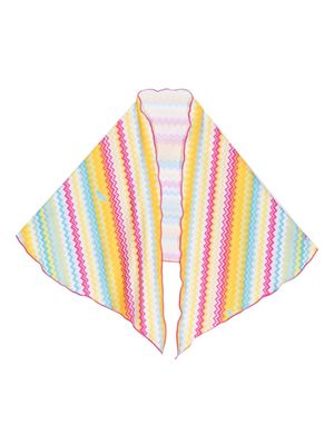 Missoni Kids chevron branded scarf - Multicolour