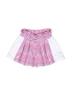 Missoni Kids chevron-print cotton shorts - Pink